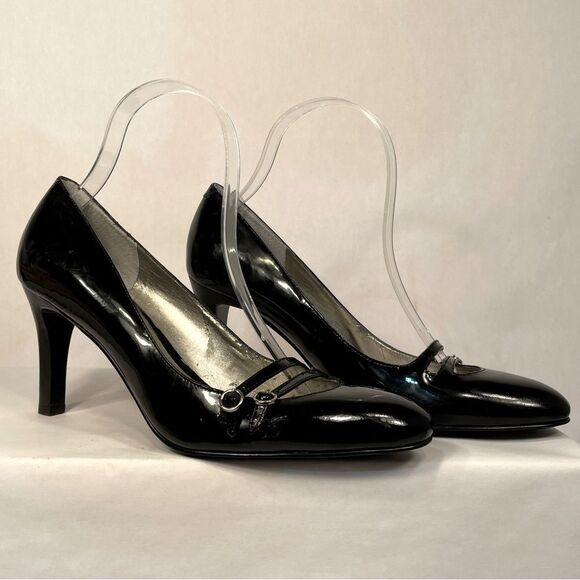 Black Women's Patent Leather 3” Heels by Ann Taylor Loft - Picture 1 of 6